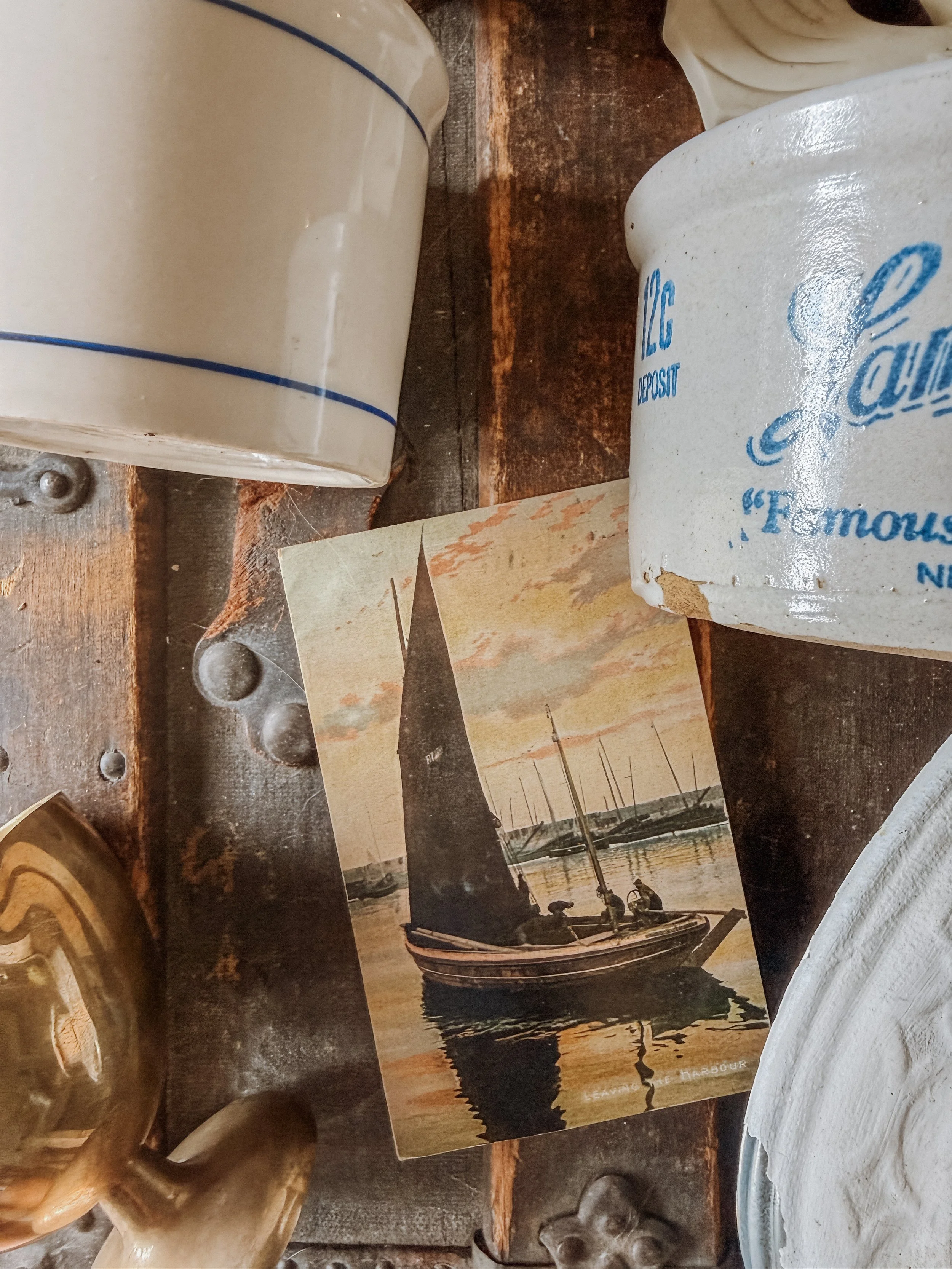 Vintage Sailboat Postcard