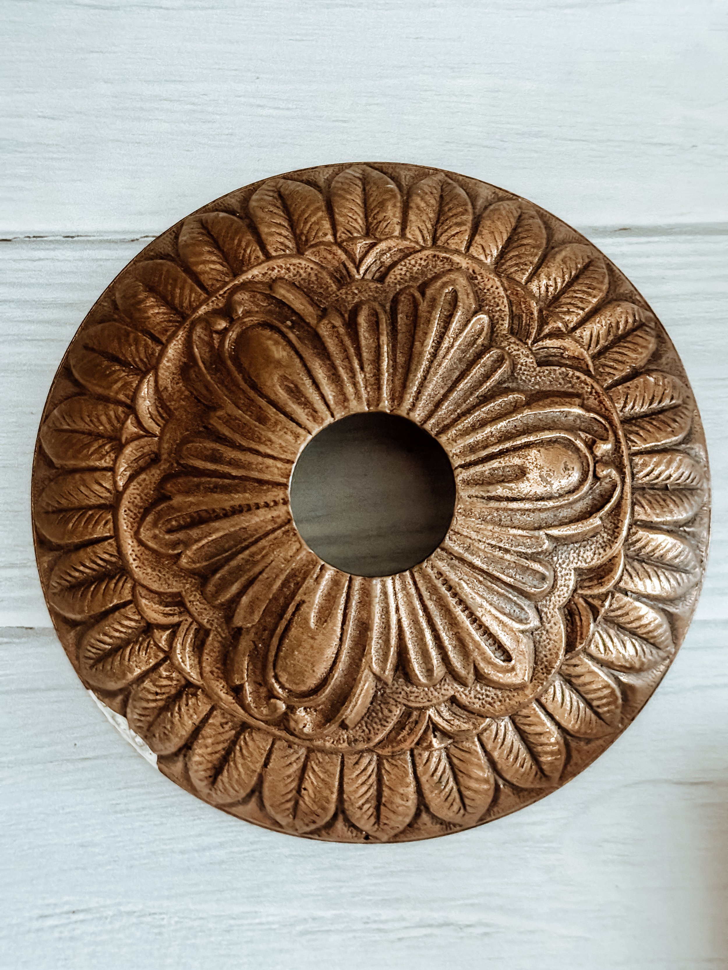 Vintage Brass Chandelier Ceiling Canopy medallion