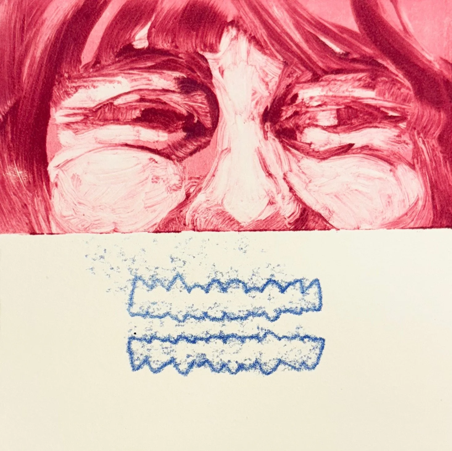 Untitled Study 2, Monotype on Paper, 6"x6", 2025