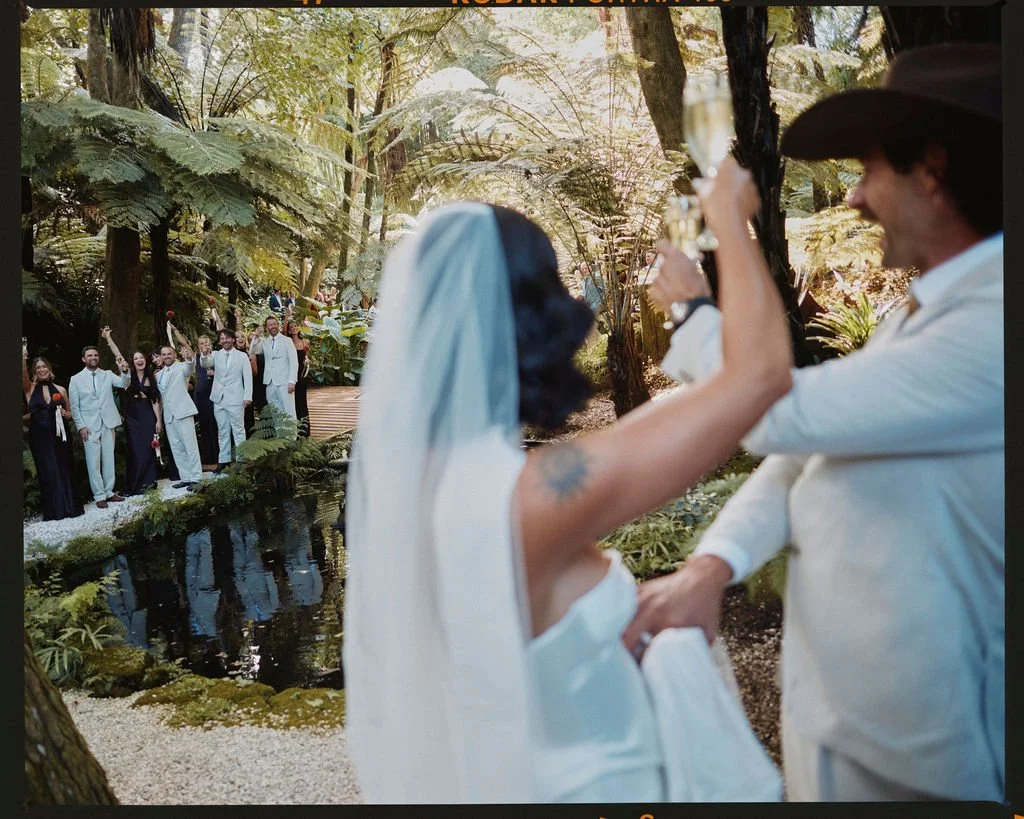 Aesha Scott wearing a custom LVR Bridal wedding dress in New Zealand