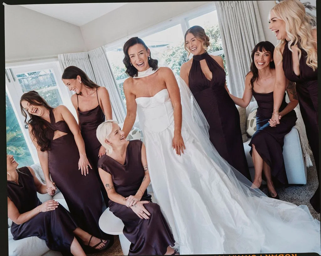Aesha Scott wearing a custom LVR Bridal wedding dress in New Zealand