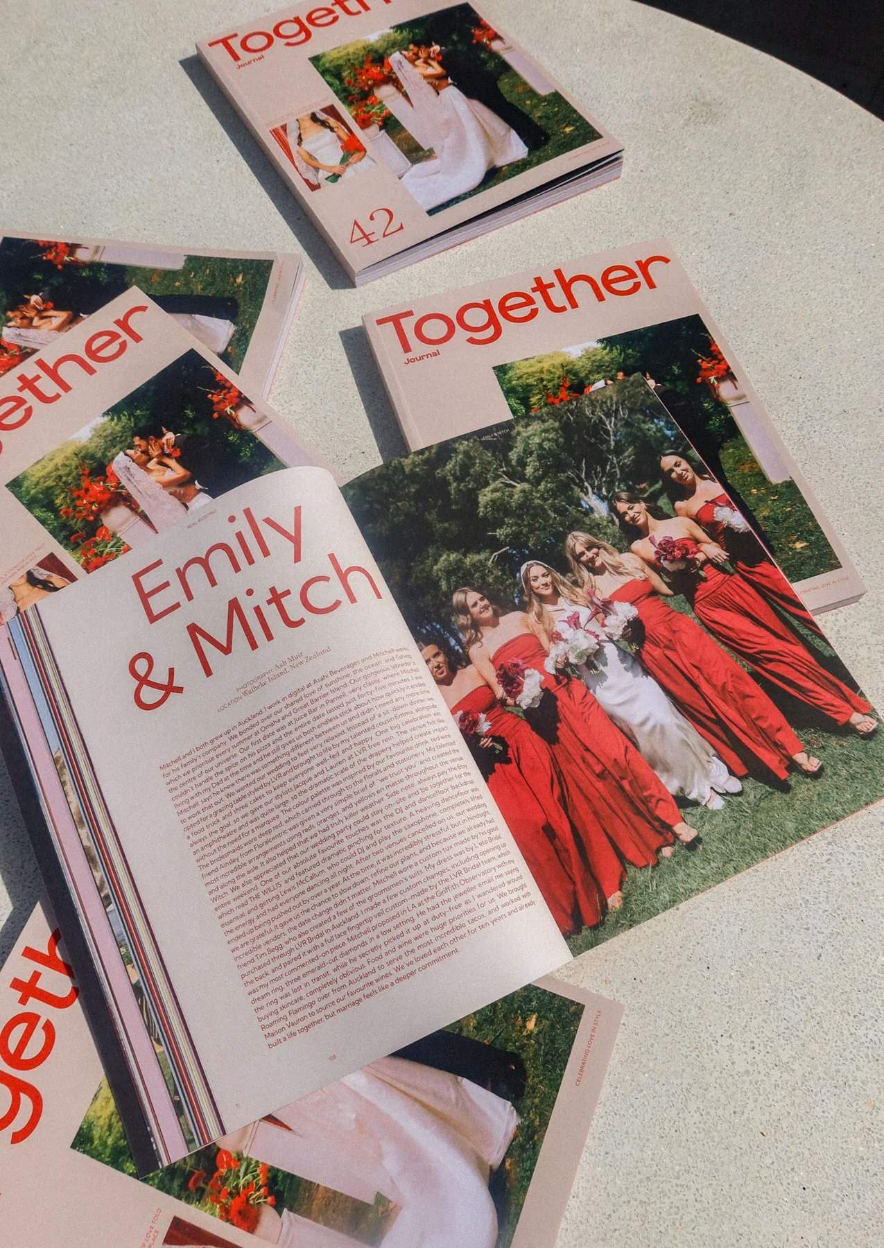 Emily and Mitch’s wedding featured in Together Journal Issue 42 wedding magazine