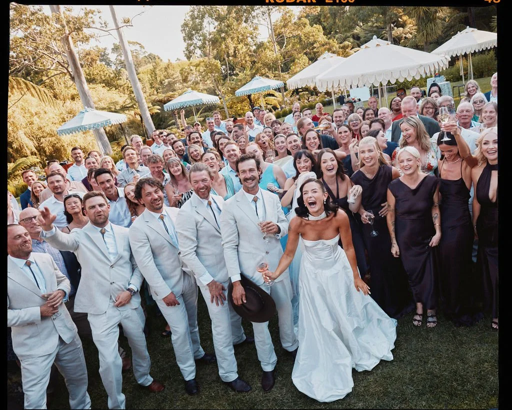 Aesha Scott wearing a custom LVR Bridal wedding dress in New Zealand