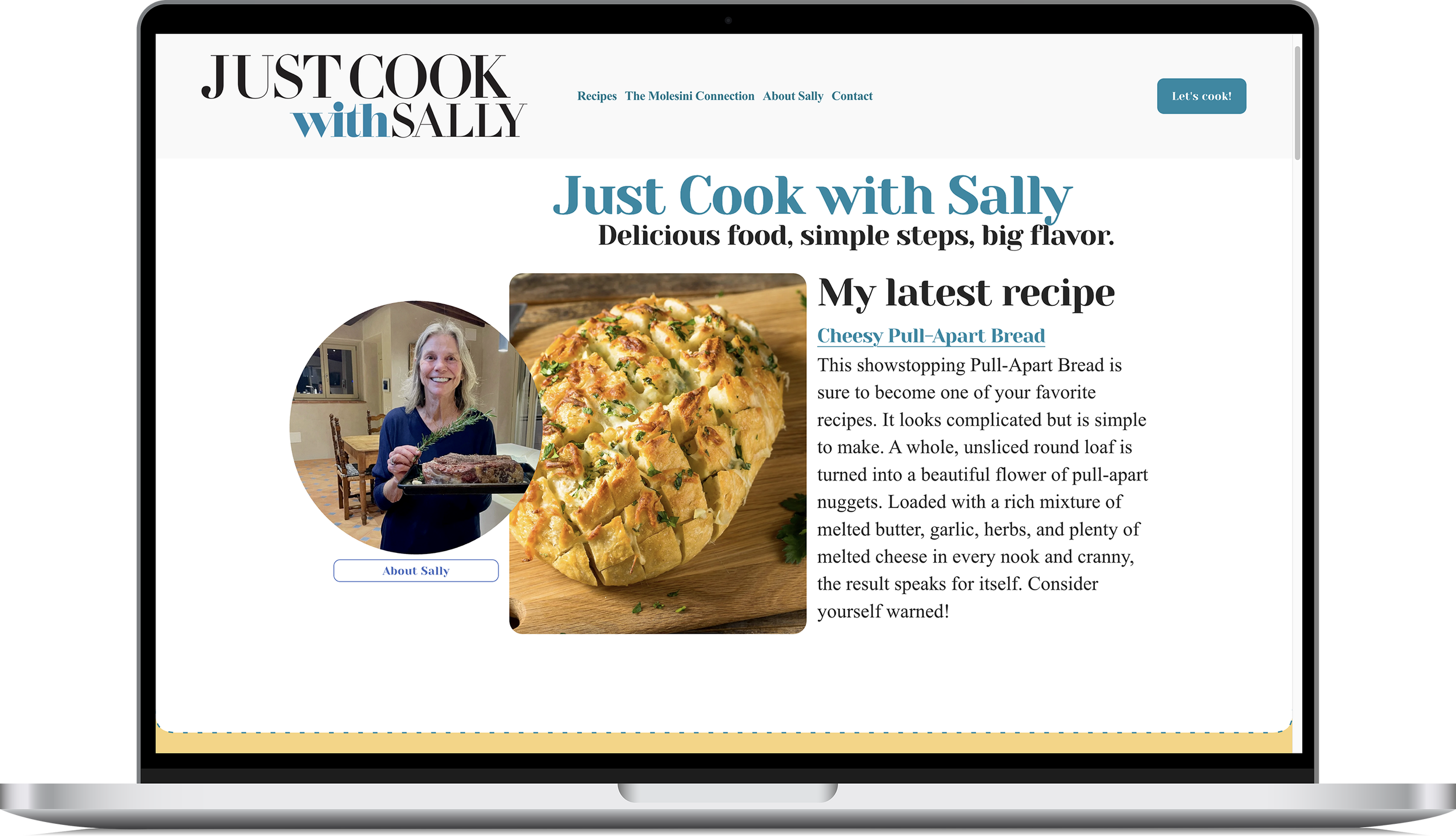 Writer, cookbook author, recipe developer, and world traveler, Sally Uhlmann