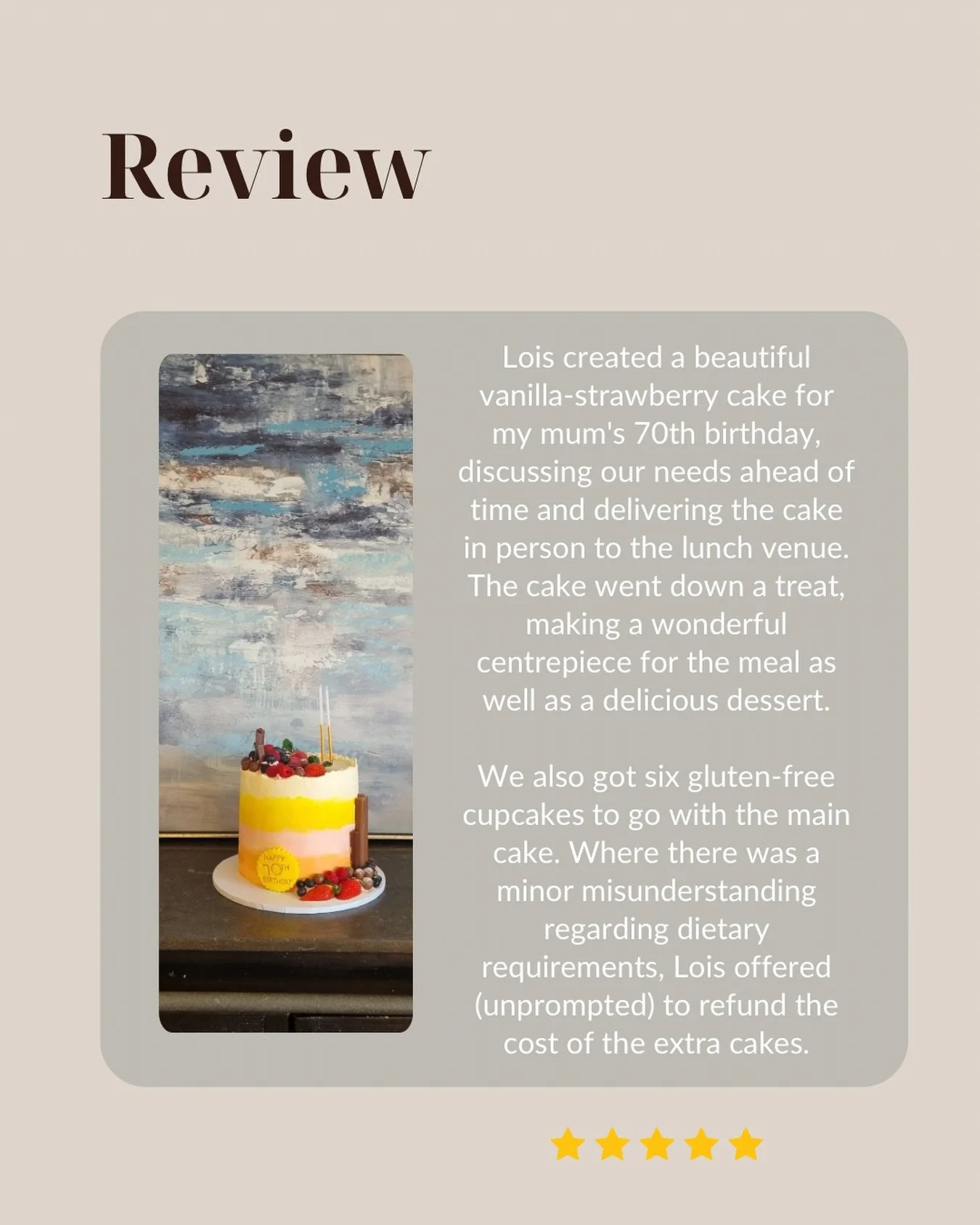 70th birthday cake @the.rupert.brooke in Granchester, Cambridge.

Vanilla &amp; strawberry sponge with fresh berries and soft buttercream tones.

Loved creating this elegant celebration cake.  Thank you for trusting me with such an important family o