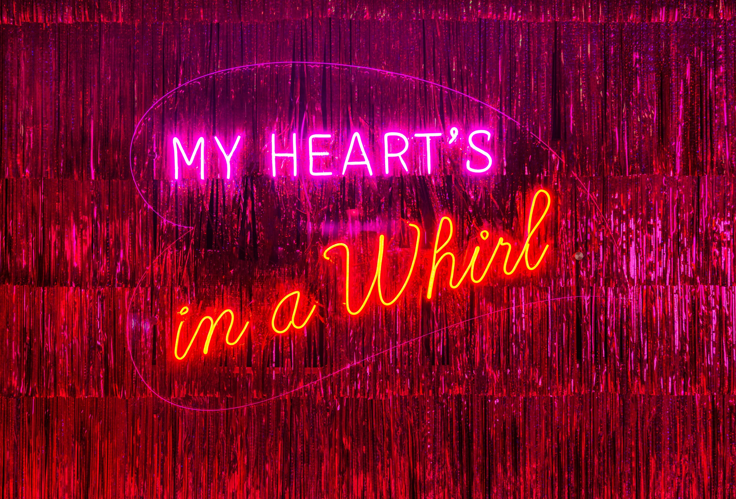 Neon exhibition title