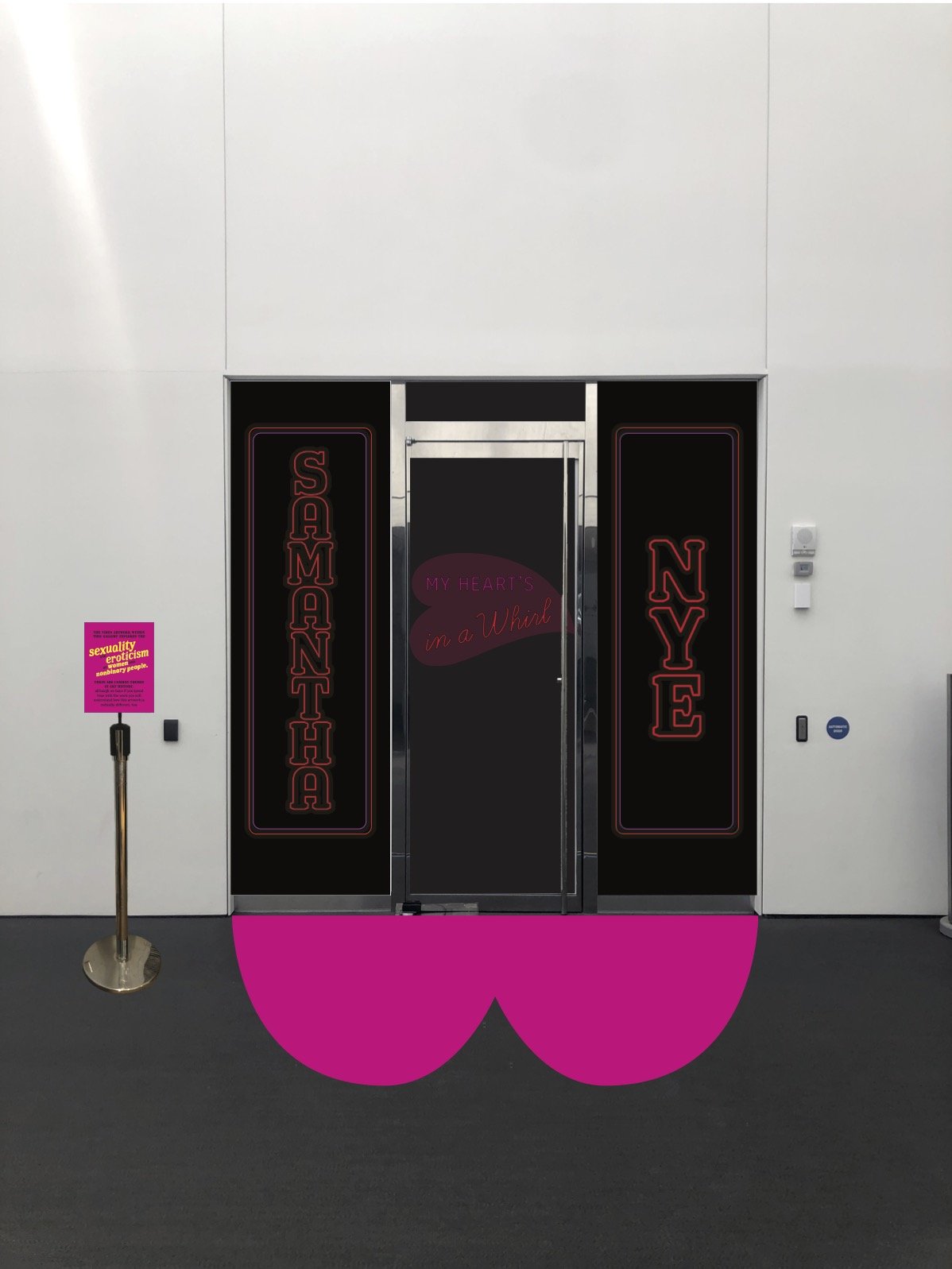 Final iteration of entrance graphics