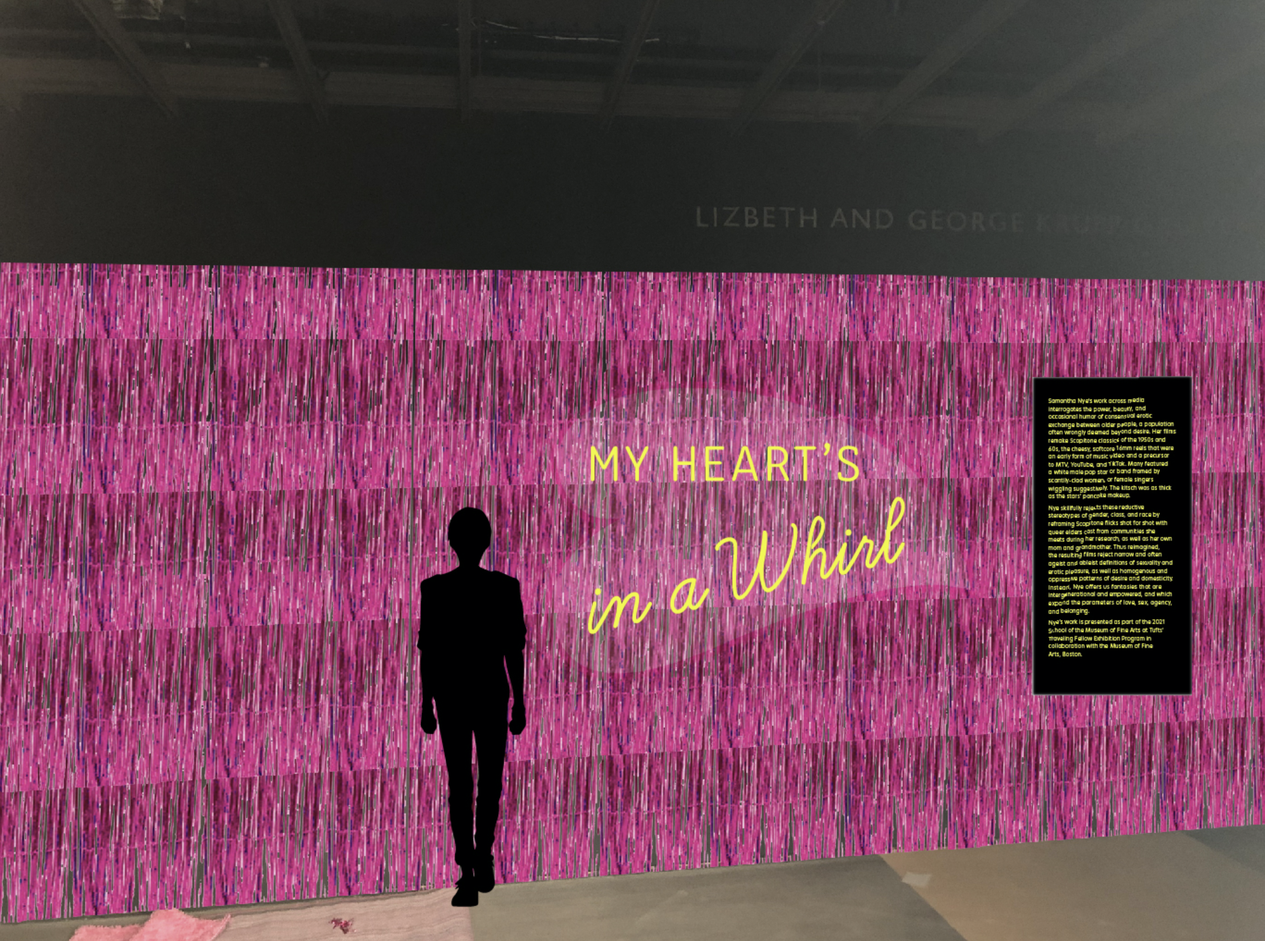 My rendering of neon panel and light-up introduction text