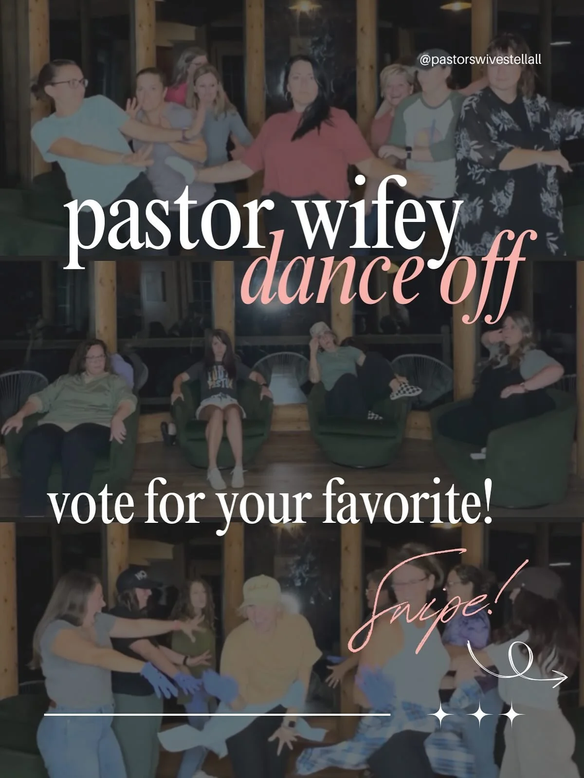Vote for your favorite in the comments!

Team A - Jenna&rsquo;s Small Group - &ldquo;What Is Love&rdquo;

Team B - Jessica&rsquo;s Small Group - &ldquo;Thriller&rdquo;

Team C - Stephanie&rsquo;s Small Group - &ldquo;Happy&rdquo;

Super grateful, as 
