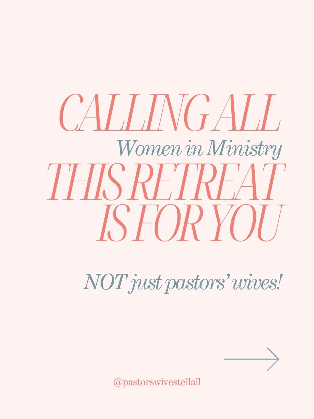 Retreat with us!

📍 Pastors&rsquo; Wives Tell All Women in Ministry Retreat- Fraziers Bottom, West Virginia
🗓️ April 17-19, 2026
🔗 Comment Retreat for the application link to be sent straight to your inbox!

#womeninministry #womensretreat #womenr