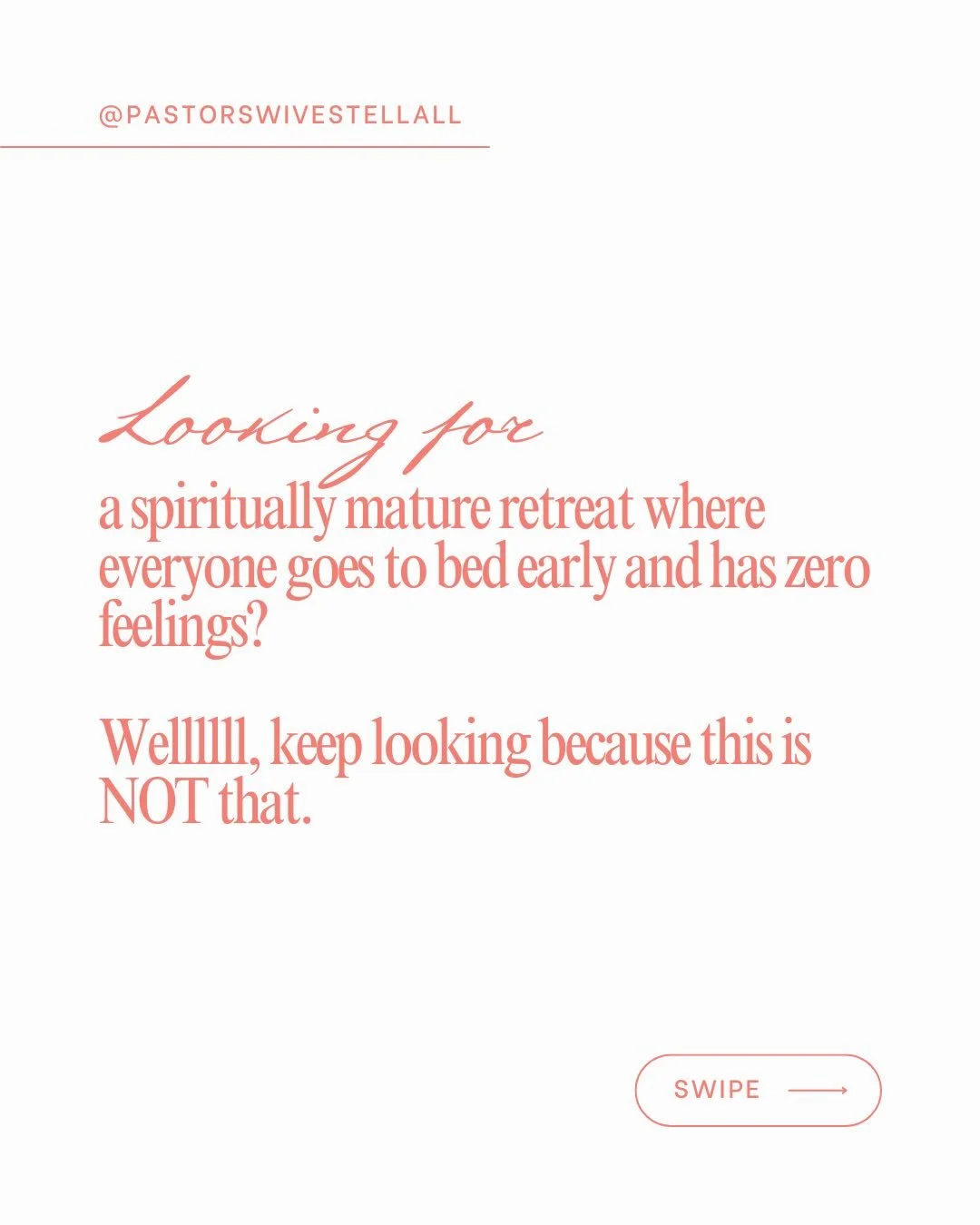 Looking for a spiritually mature retreat
where everyone goes to bed early and has zero feelings? 
Welllll, keep looking because this is NOT that...

Do you long to stay up irresponsibly late,
emotionally processing life,
and wake up as a cheerful spi