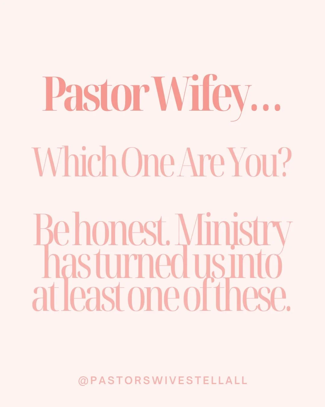 Which slide are you?? Let us know in the comments! 😆👀

#pastorswife #pastorswives #churchcommunity #churchleadership #churchleaders