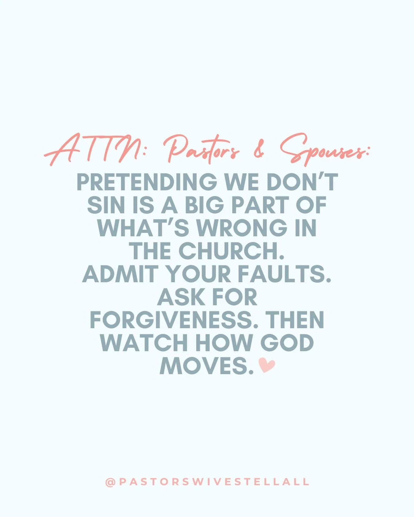 The church doesn&rsquo;t need perfect leaders; it needs honest ones. ❤️

#churchcommunity #churchleaders #churchleadership #pastorswives #pastorswife