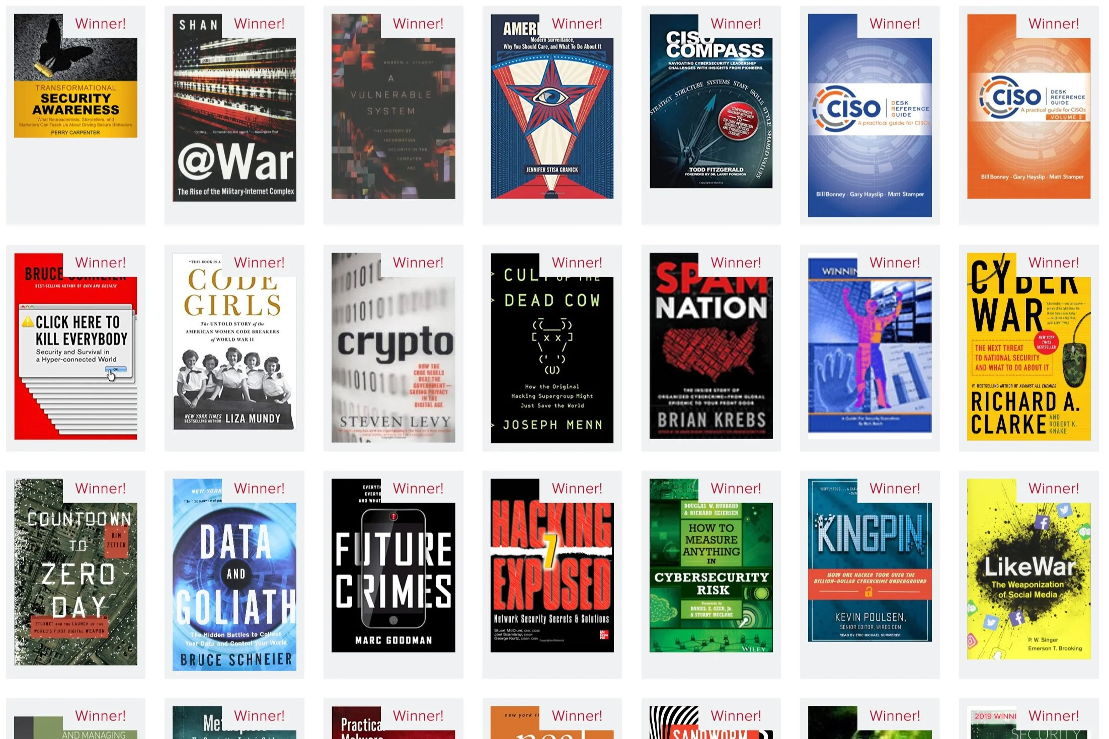 Cybersecurity Canon - Book Reviews
