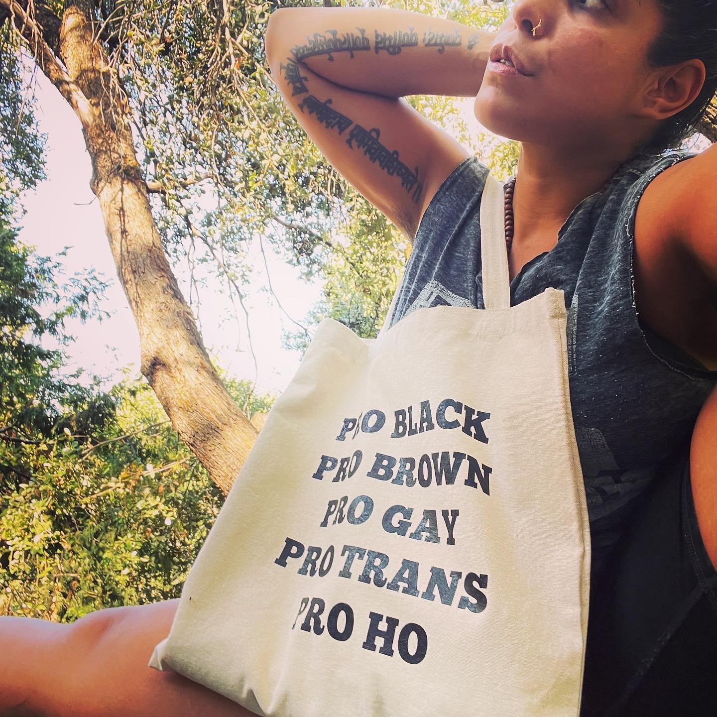 To be clear 👀 - 
Whether i&rsquo;m on set, in clinic, in the recording booth, teaching or facilitating, holding ceremony + ritual, or alone in the forest on retreat - 
What i bring in my bag, and what i do when i secure my bag, is written on my bag.