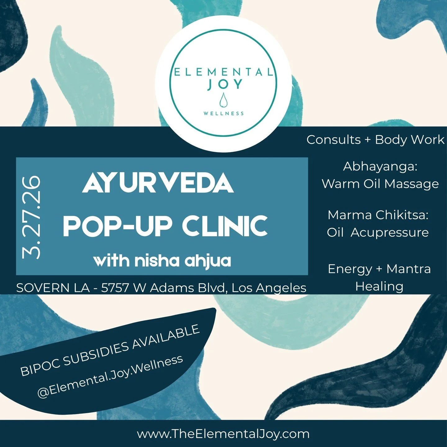 Come get Loved Up! 

Snehana means both NUTURING LOVE and OILATION (to Oil Up!) and both are core to Ayurvedic Body Work and what I love to offer in Pop Up Clinics! 

(Booking link in bio and on @elemental.joy.wellness website) 

BIPOC subsidies avai