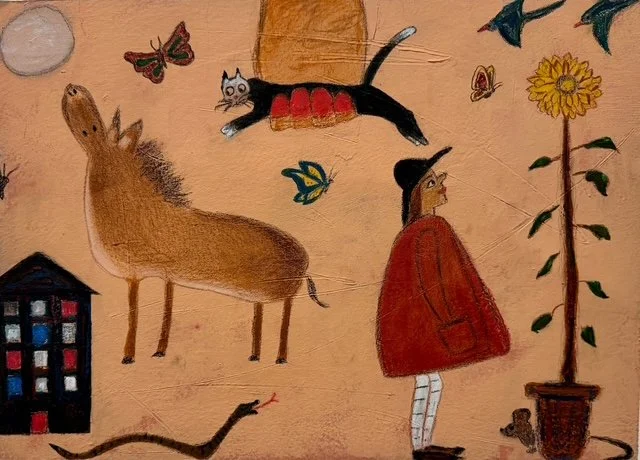 What a Difference a Day Made
2025
Acrylic, pastels, wax, graphite on paper
11"x115"