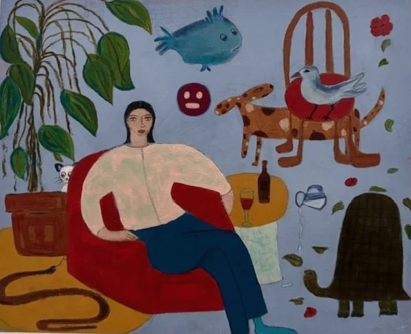 Look Into My World
2025
Acrylic, pastels, graphite on paper
14"17"