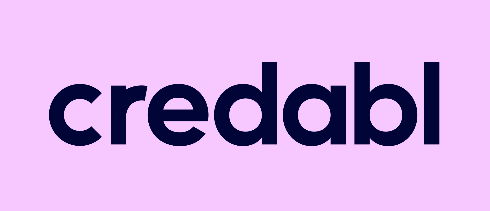 The word "credibility" in large, dark blue letters on a light purple background.