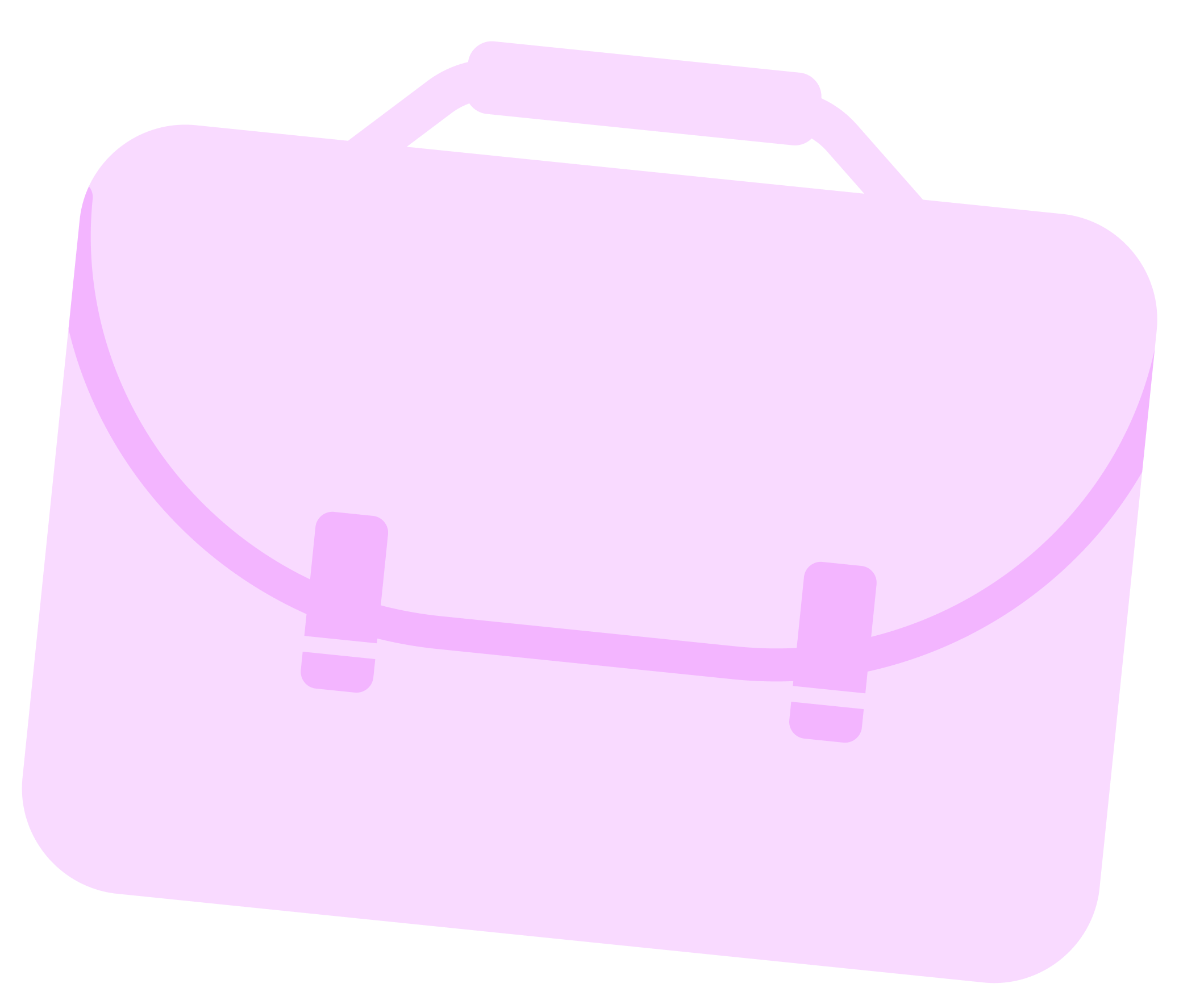 A stylized illustration of a pastel purple food truck with large black tinted windows and two small wheels.