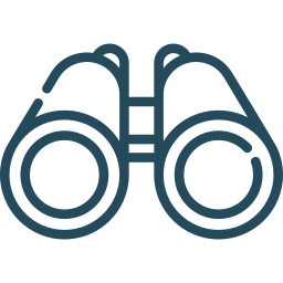 Icon of binoculars representing viewing or observation