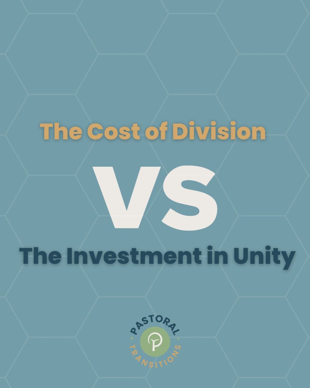 Every poorly handled pastoral transition costs more than it saves.

It's not just about budgets; it's about trust, community, and legacy. Investing in a graceful transition is investing in the church's future.

Let's choose unity over division, every