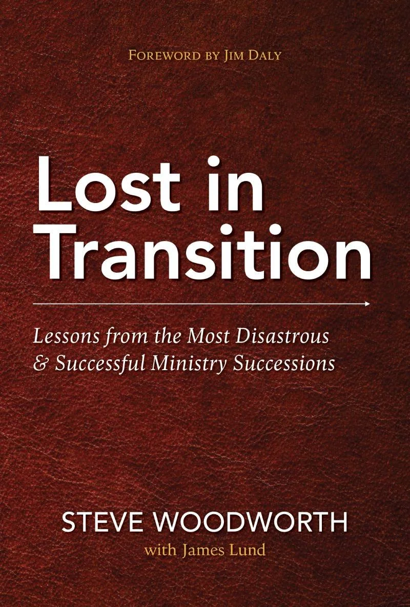 Book cover titled 'Lost in Transition' with a brown textured background, featuring white and gold text.