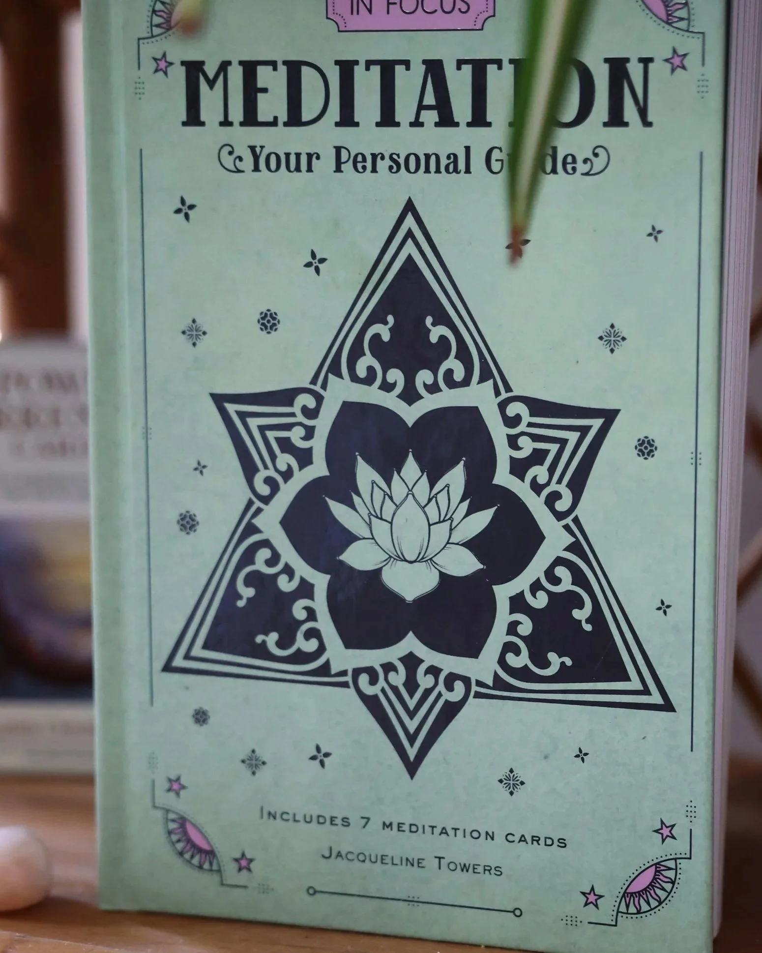 Book titled 'Meditation & Your Personal Guide'. containing 7 meditation cards by Jacqueline Towers.i