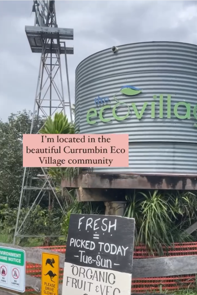 The entrance to the eco village in currumbin valley