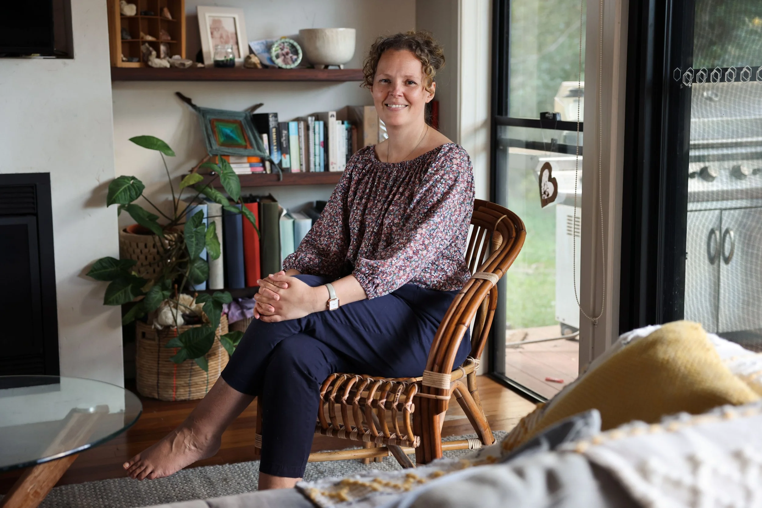 Holistic Counsellor Lynsey Tomkinson in her therapy space