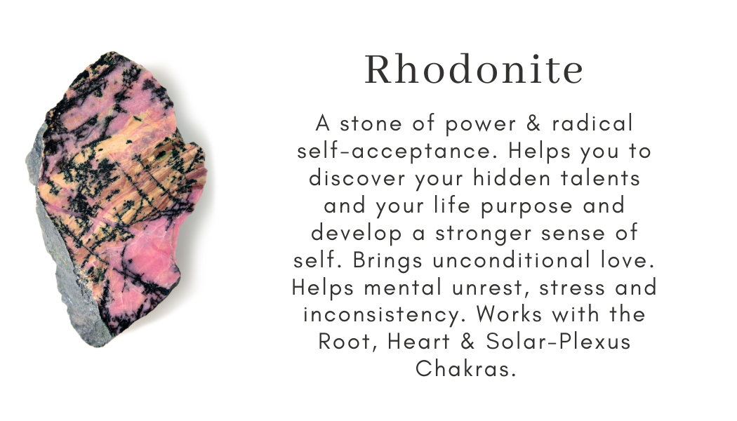 Rhodonite pink black Find Your Center Seattle
