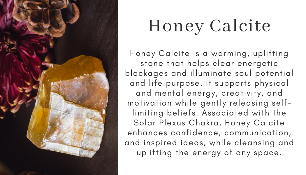 Honey calcite orange crystal Find Your Center