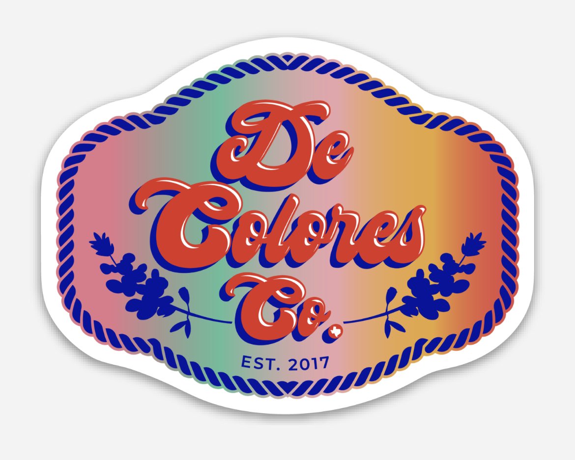 De Colores Co. Logo Sticker