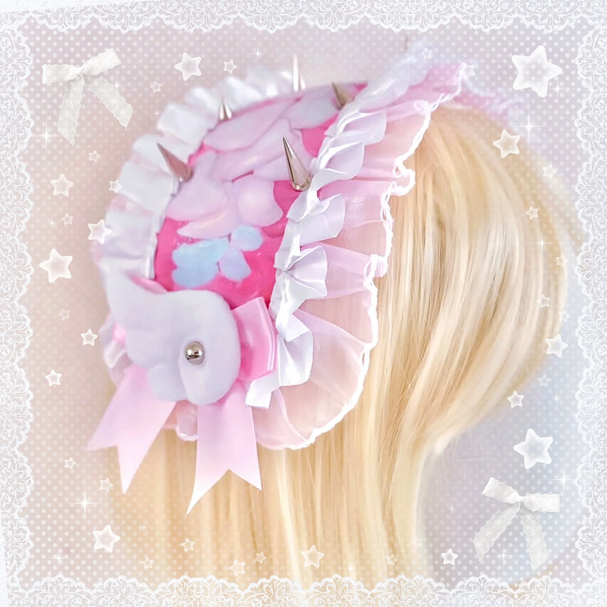 ANCOTTON COLLABORATION HEADDRESS - TEETH- WHITE
