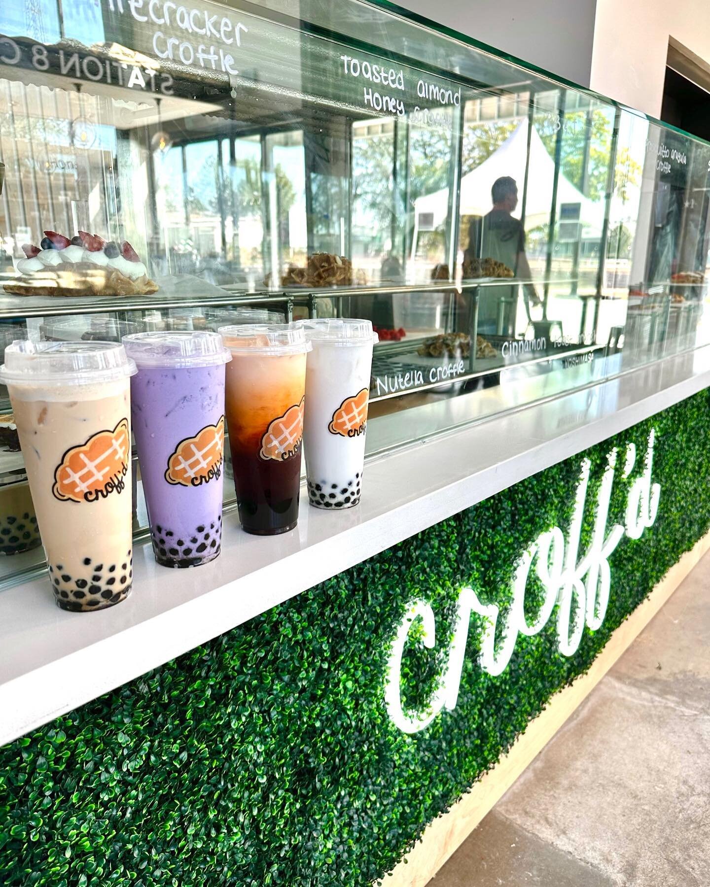 Stop by for your boba fix with our croffles 😍

⏰ Hours:
Thurs 12-8PM
Fri- Sat 12-9PM
Sun 12-8PM
📍Inside @railwayheightsmarket (8200 Washington Ave)
.
.
.
.
.
#houstondatenight #htxfood #htxfoods #365houston #ighouston #houstonhotspots #houstoneatth