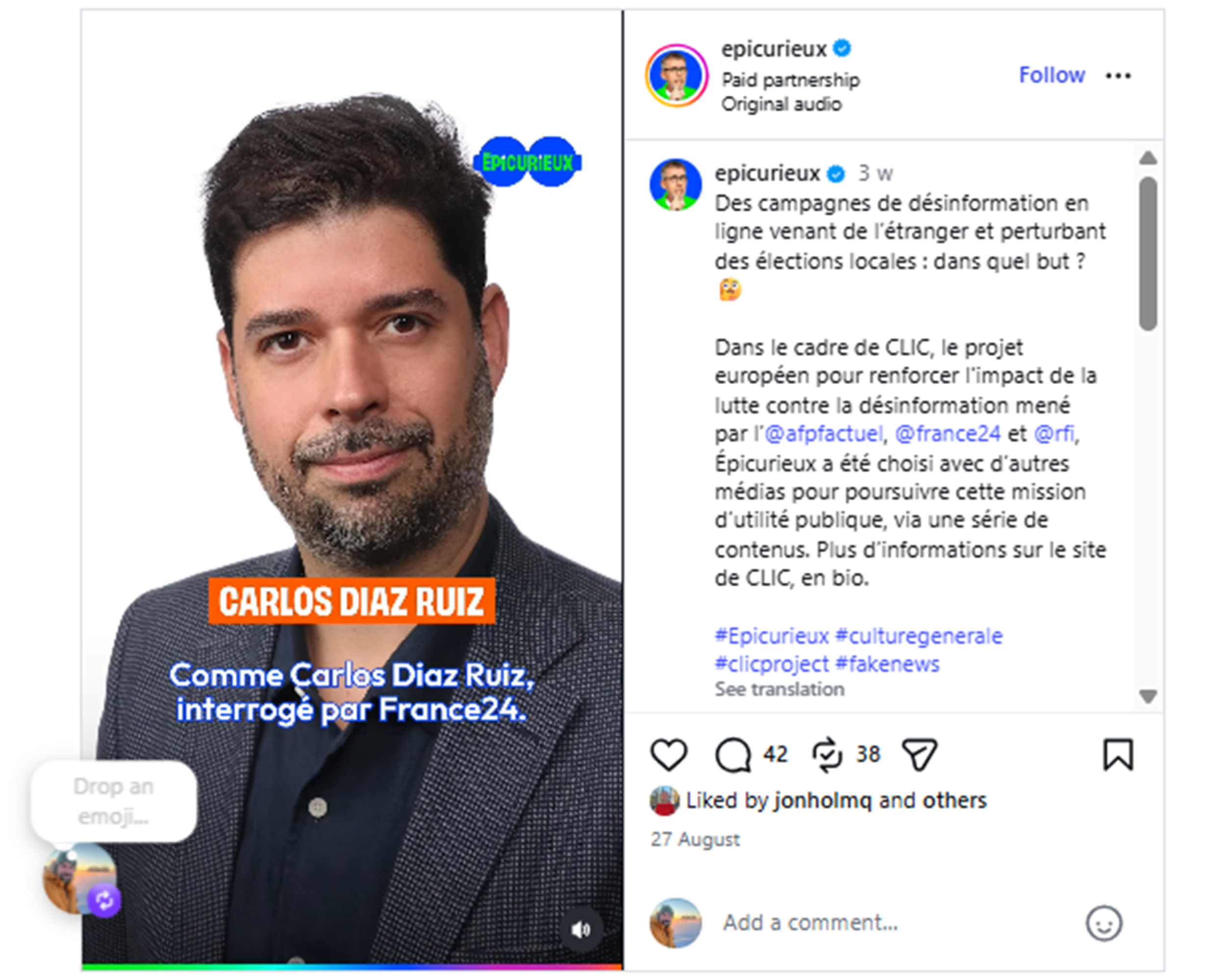 Social media impact: digital creator picks up research on the monetization of disinformation