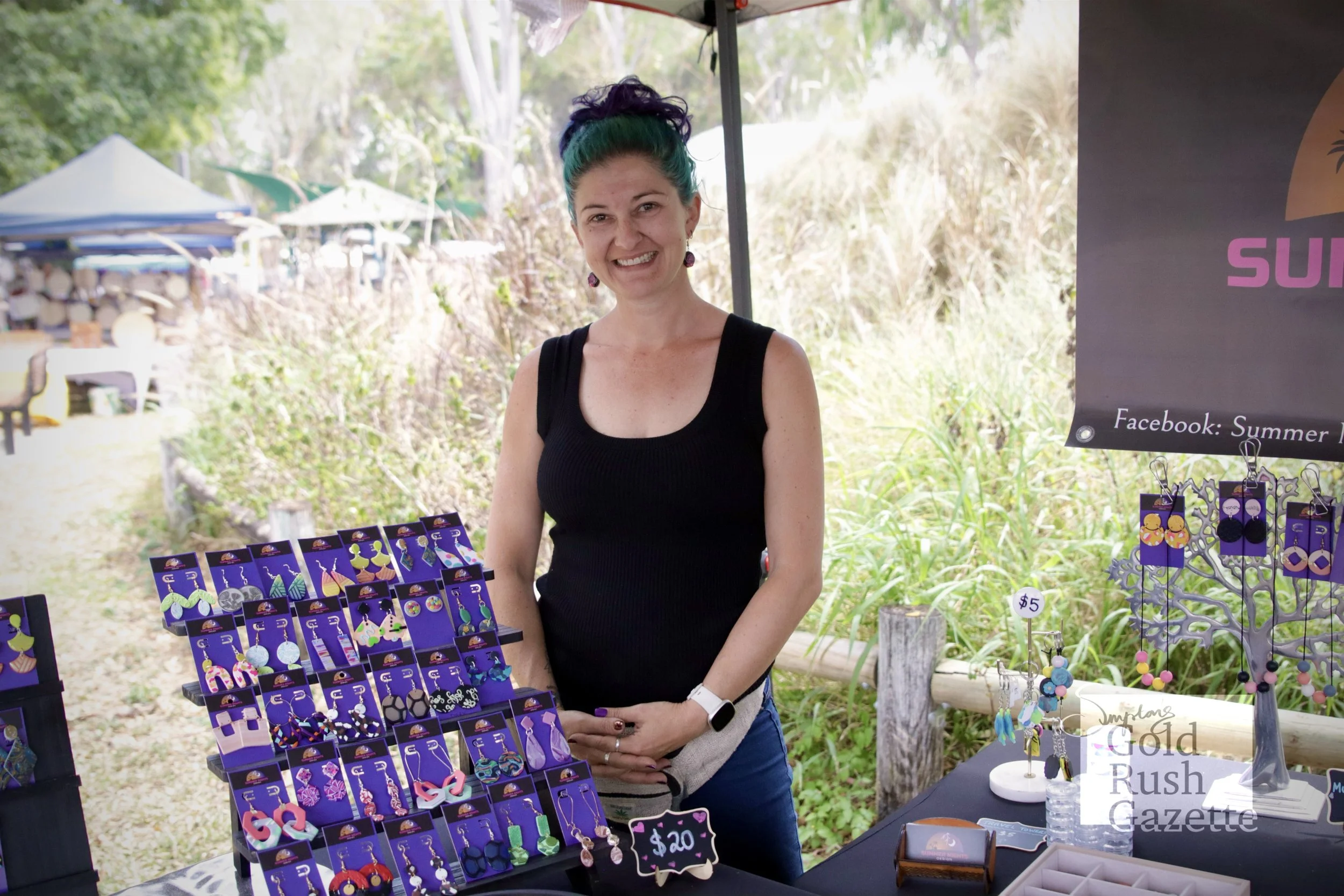 Laura Priestley from 'Summer Nights Design' at the September Centenary Park Charity Markets (2024)