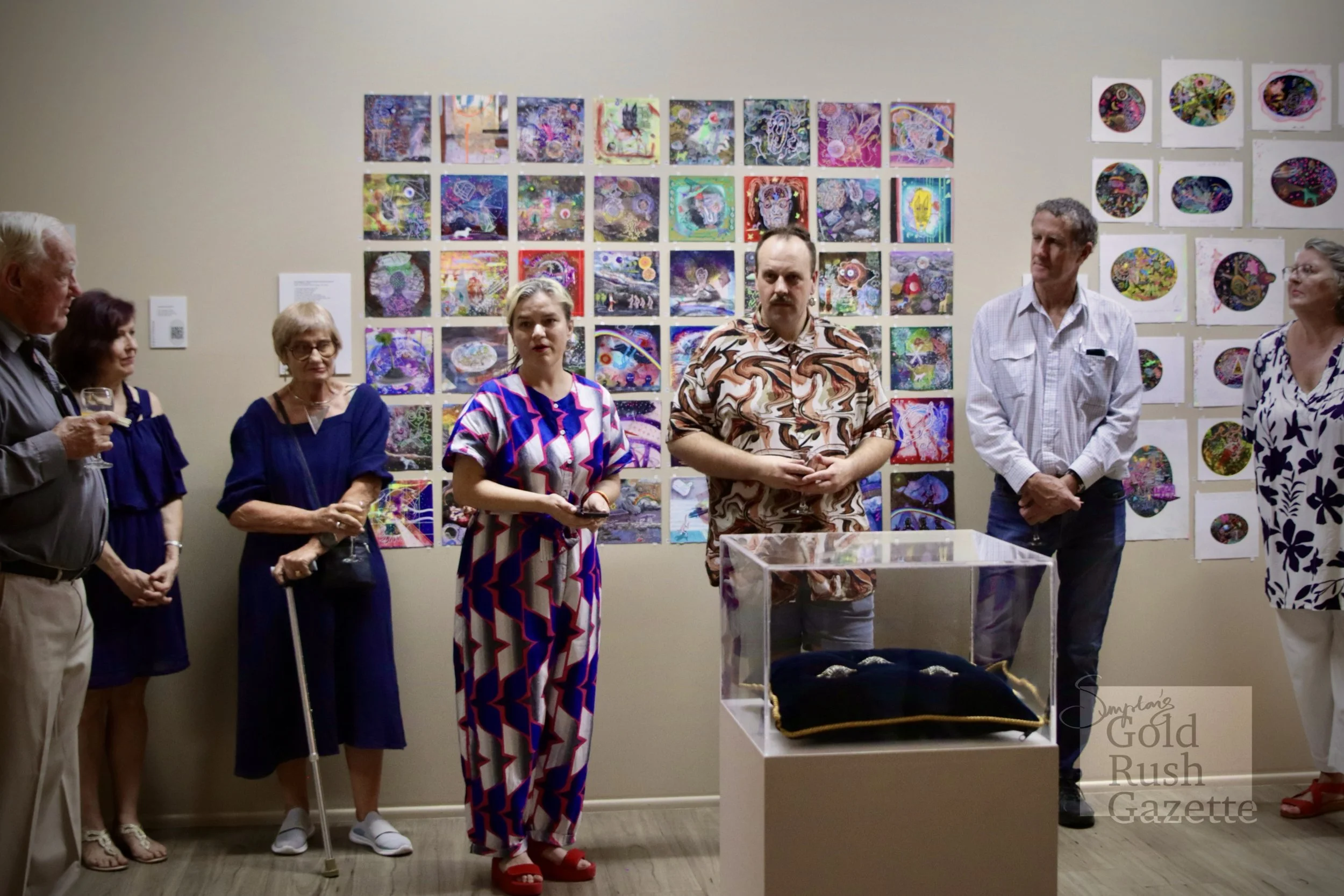 The grand debut of POSTWORLD at the Mike Carney Creative Industries Centre, a gallery curated by Kate O'Hara and Daniel Qualischefski (2024)