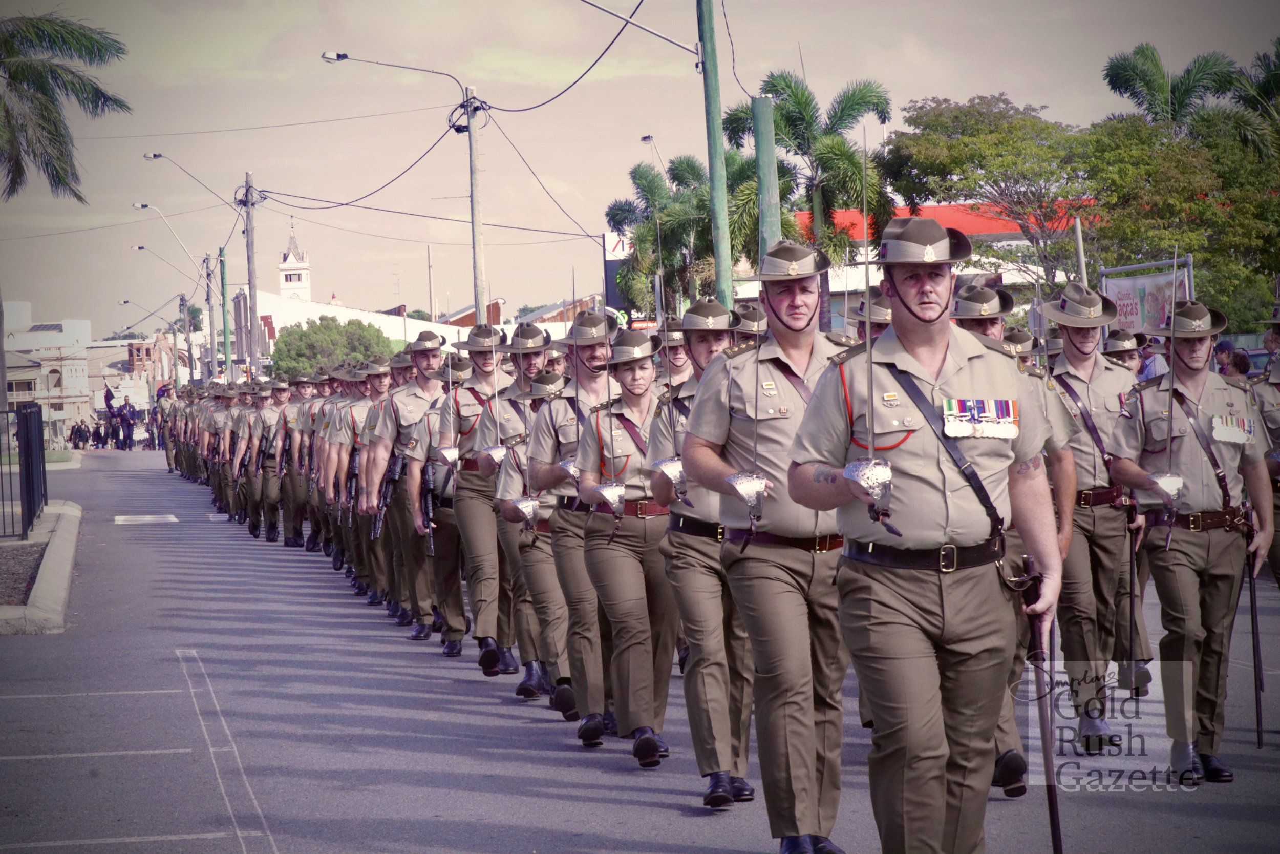 2023 ANZAC DAY Commemorative March & Service at the Charters Towers War Memorial Cenotaph