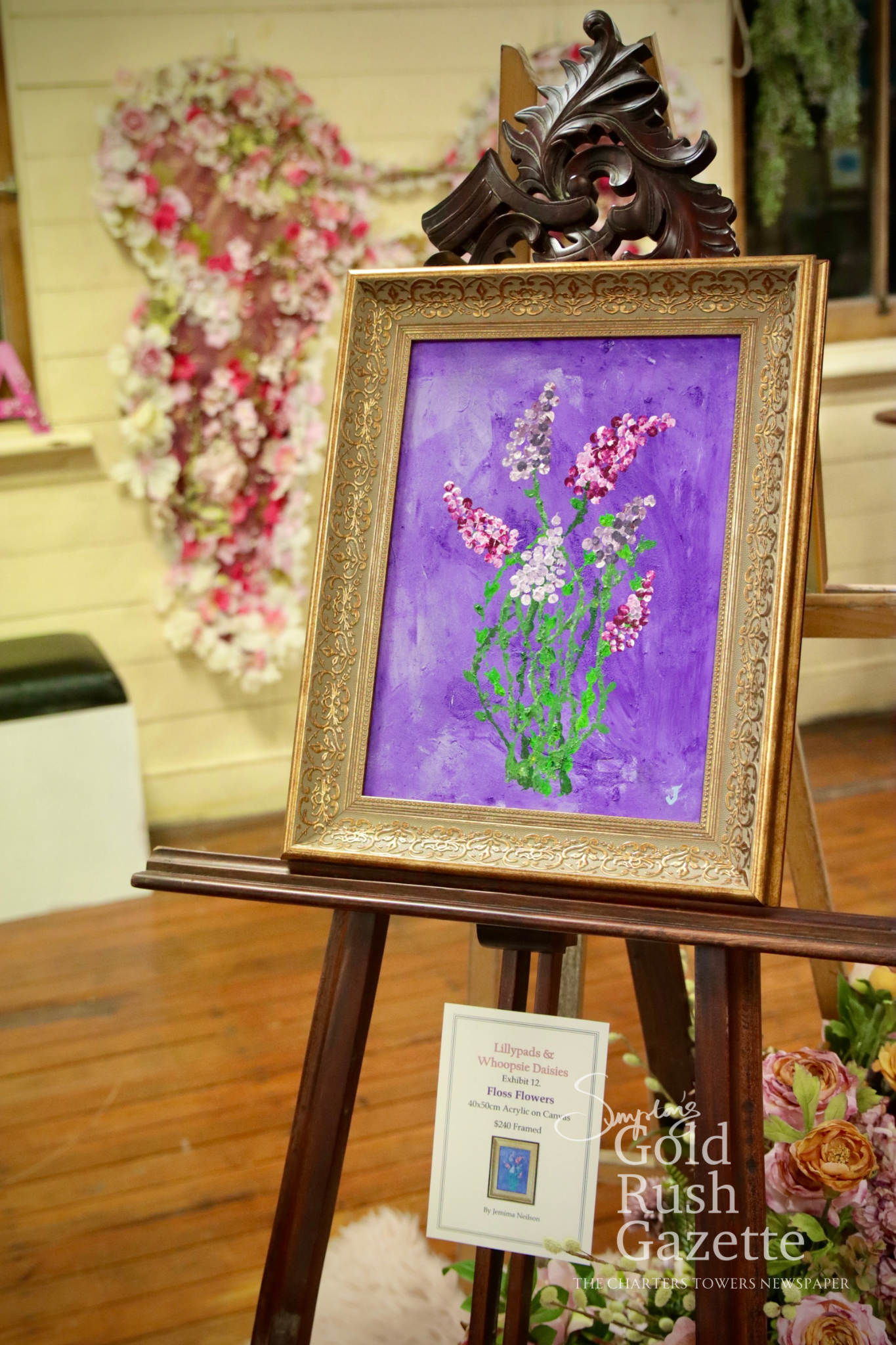 Grand opening of Jemima Neilson’s debut art exhibition Lillypads & Whoopsie Daisies at the Charters Towers School of Mines, hosted by Towers Arts (2026)