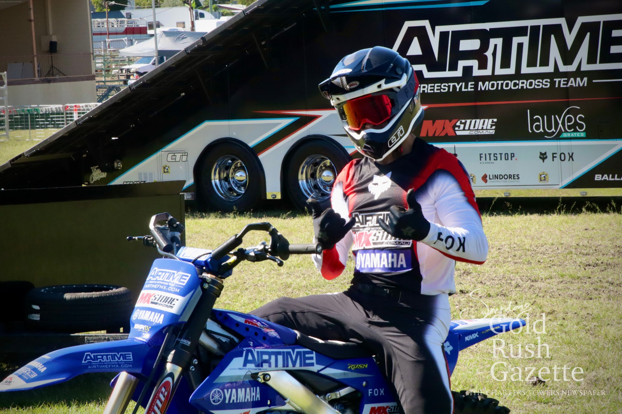 Airtime FMX performing at the 2025 Charters Towers Show at the Charters Towers Showgrounds