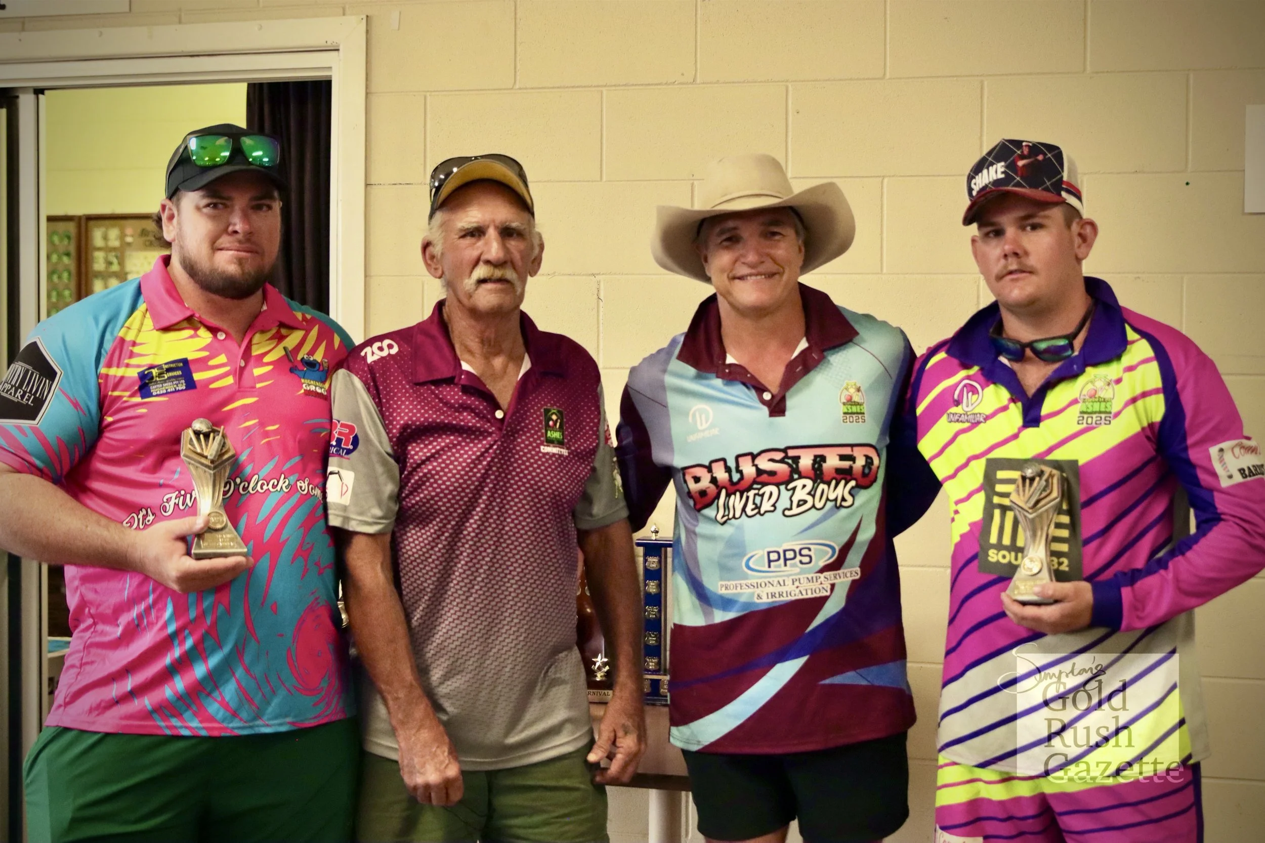 Winners at the 2025 Goldfield Ashes awards presentation