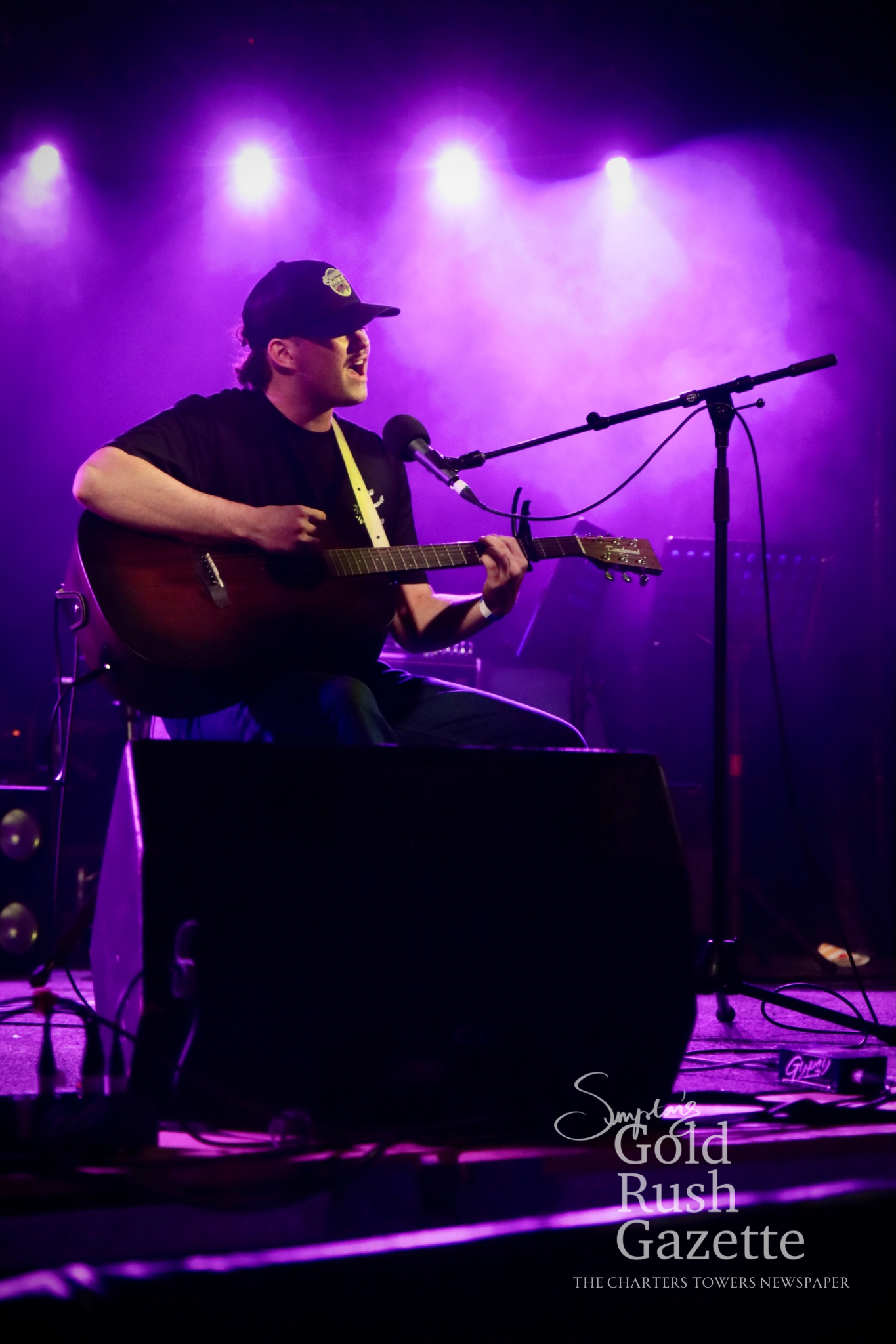 2025 Adult/Open Winner Michael Purcell performing at the 2026 Charters Towers Country Music Festival 