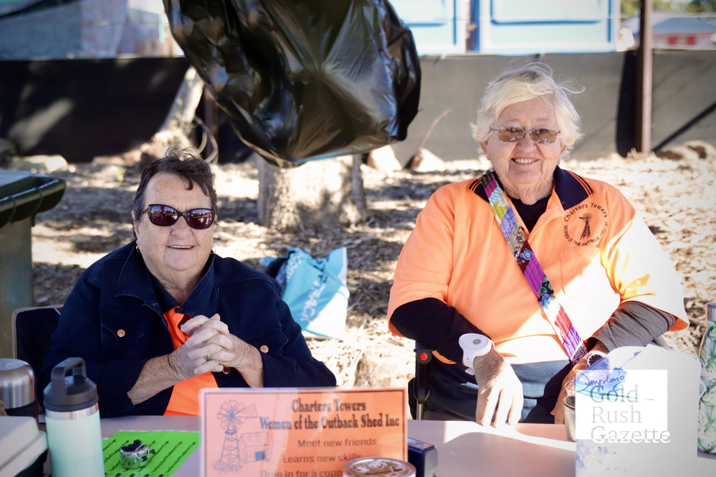 Leslie and Rhonda McColl from the Women's Shed at the 2024 Northern Beef Producers Expo