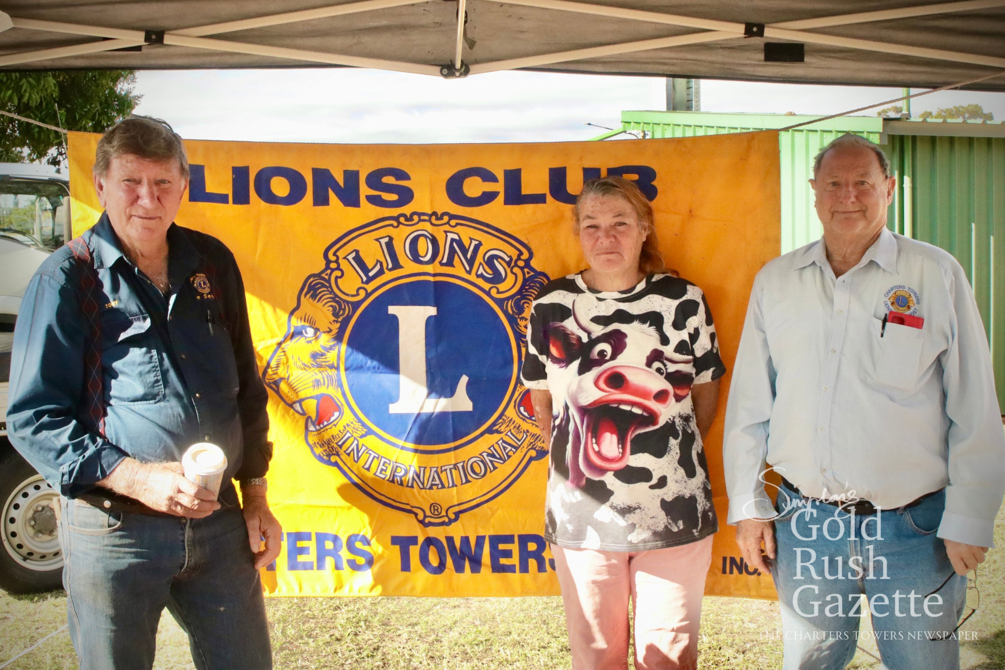 Tony McDonald, Tanya Connolly, and Allan Bennion at the 2025 Charters Towers Show at the Charters Towers Showgrounds