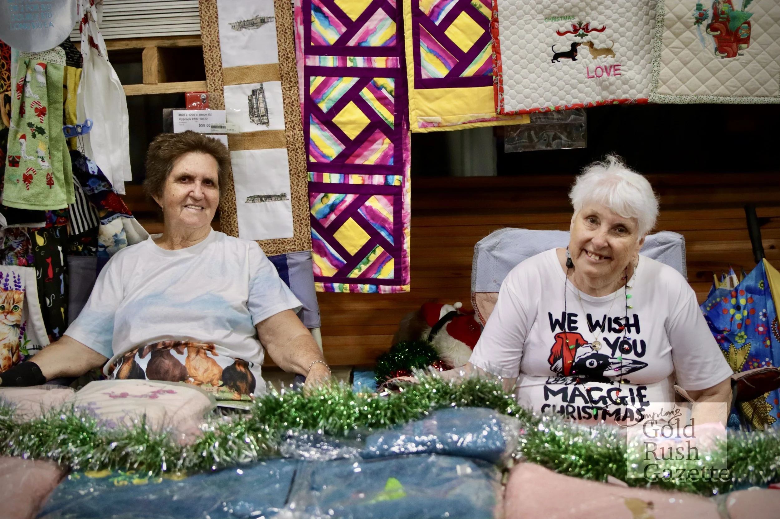 Stalls at the 2024 Hollimans Mitre 10 Christmas Markets at Goldtower Central