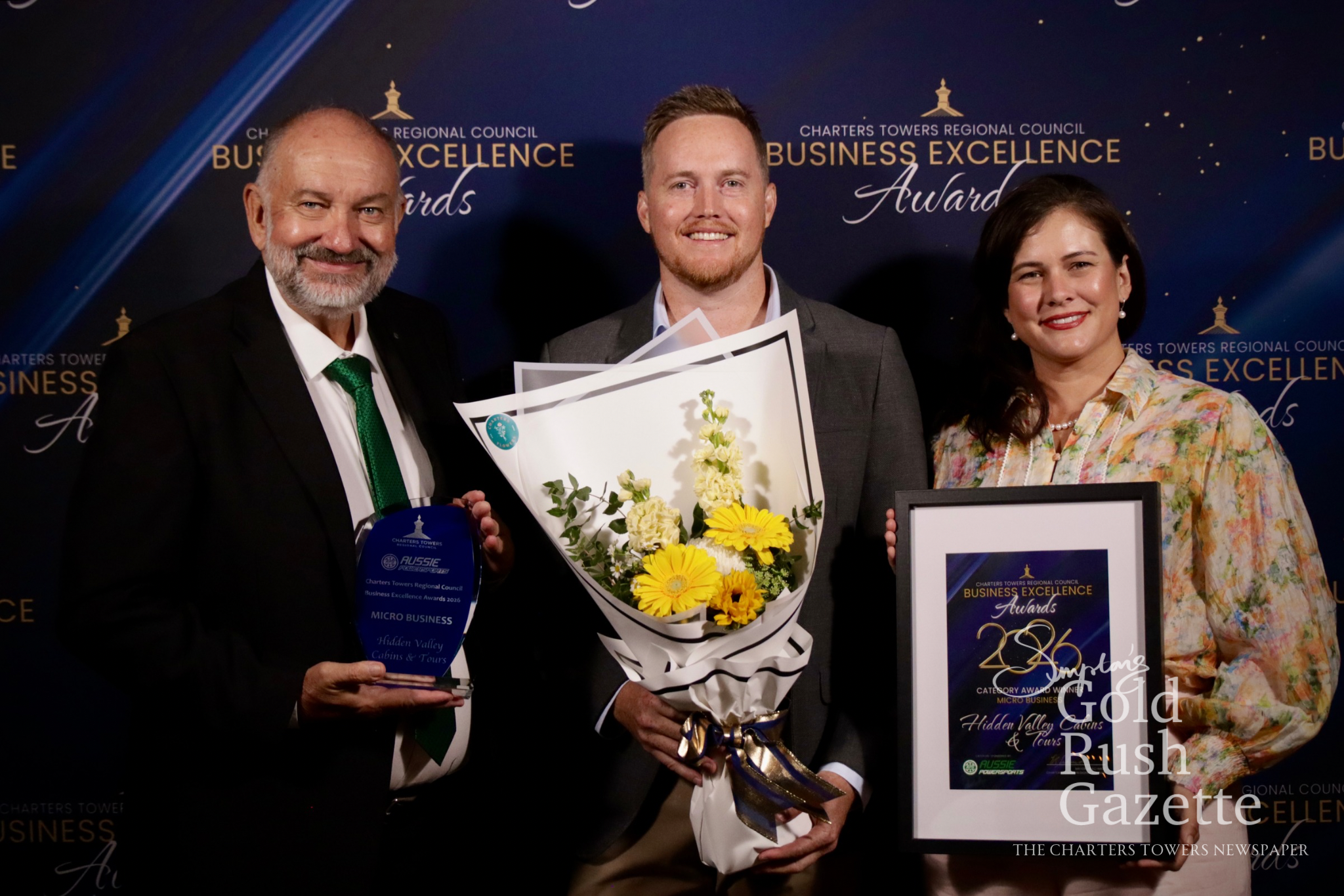 Winners from the 2026 Charters Towers Business Excellence Awards held at Leahton Park