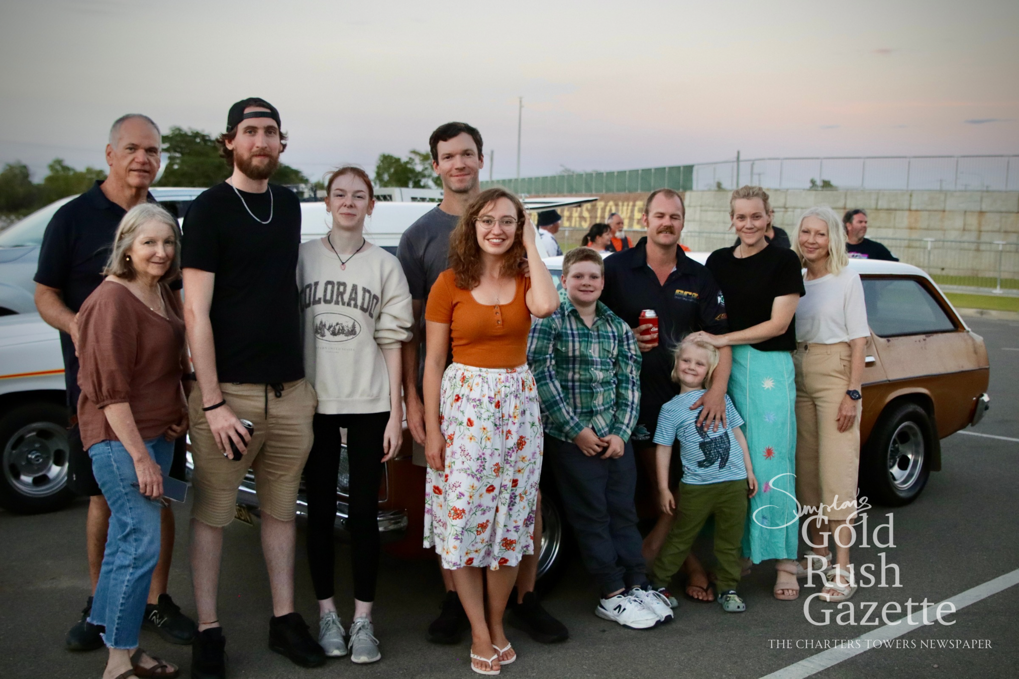 The annual Gold City Raceway Christmas Light Cruise at Poppet Head Plaza within Goldtower Central (2025)