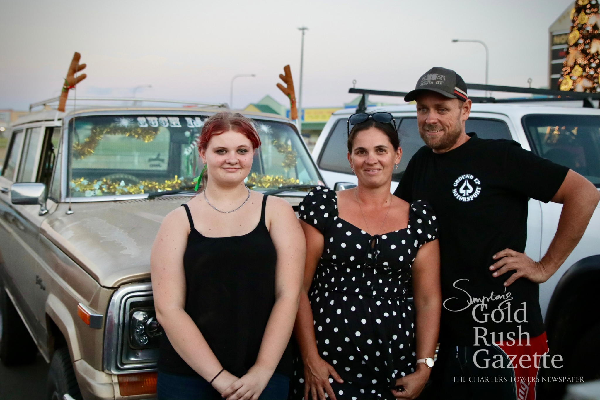 The annual Gold City Raceway Christmas Light Cruise at Poppet Head Plaza within Goldtower Central (2025)