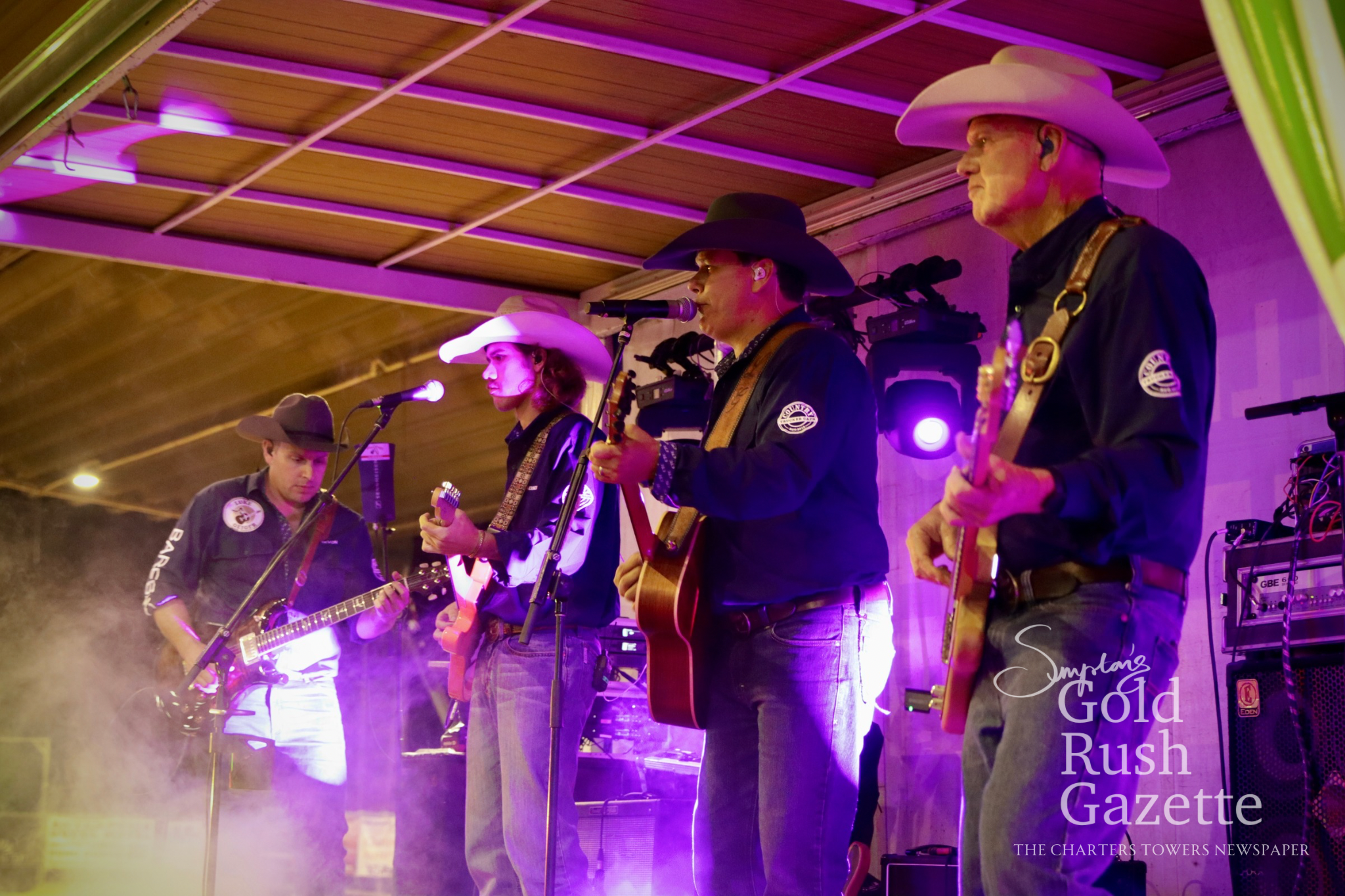 Luke Geiger and band performing at the 2025 Heart of the Goldfields Charters Towers Rodeo